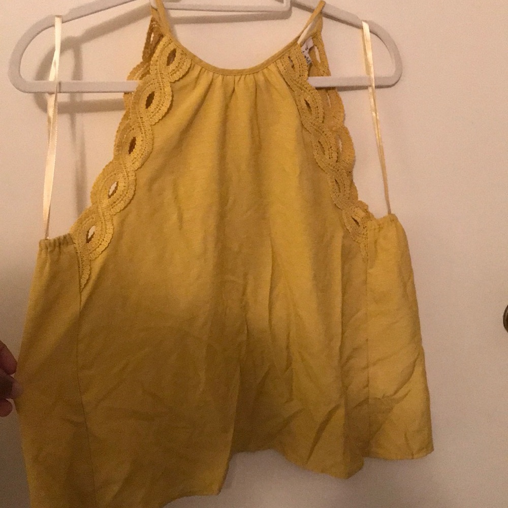 Yellow spaghetti Strap